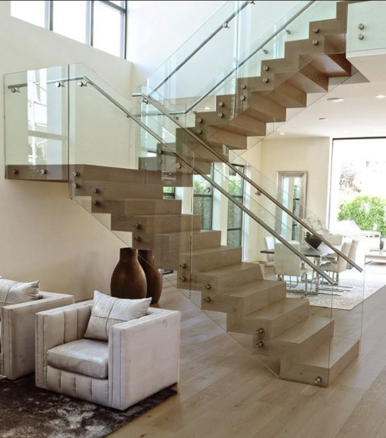 درابزين زجاج سكريت للمنازل